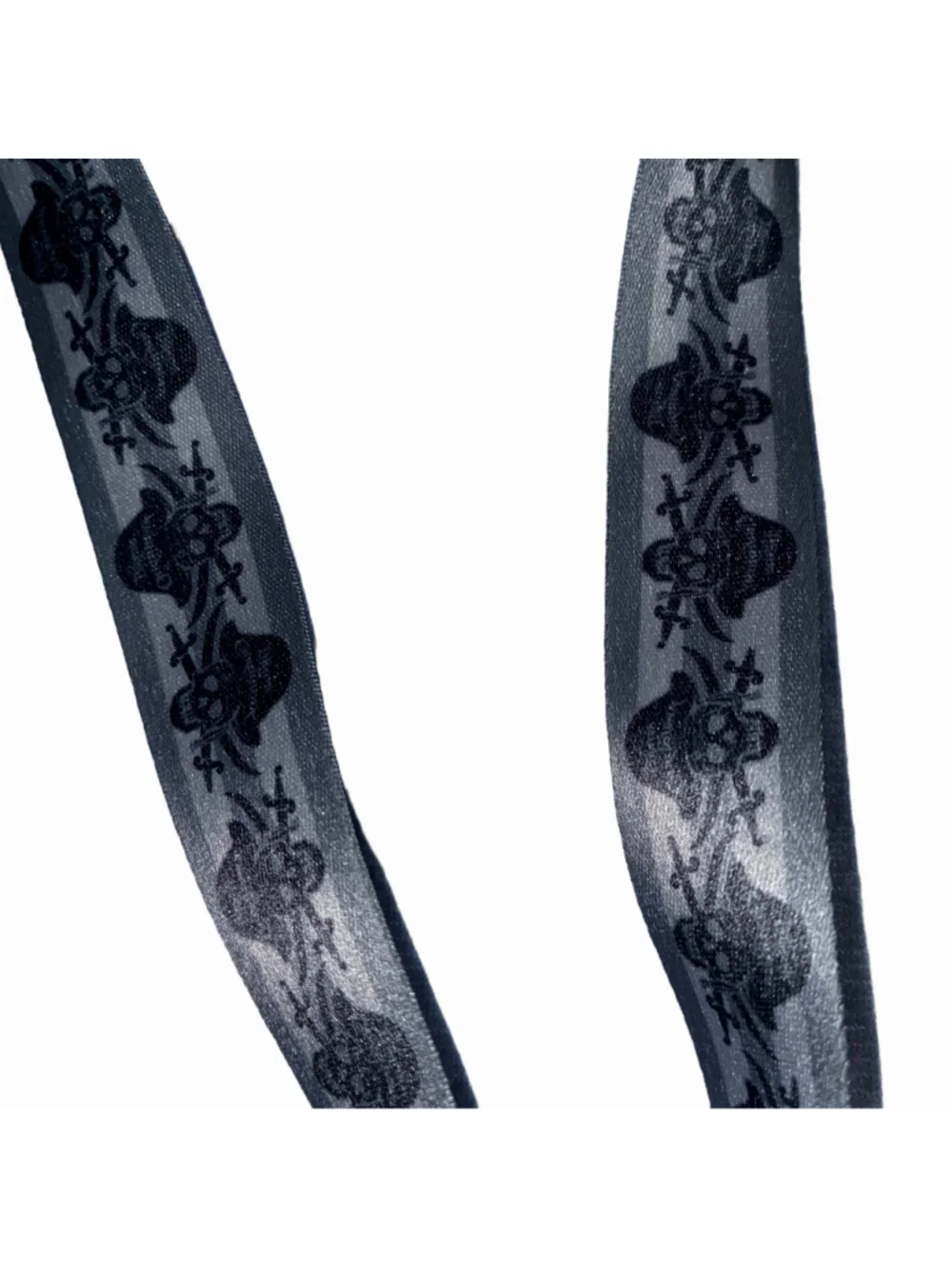 Disney Pirate Life Lanyard One Size Black Grey Reversible NWT